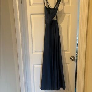 BCBGMaxAzria Navy Blue Maxi Dress with Strappy Detail